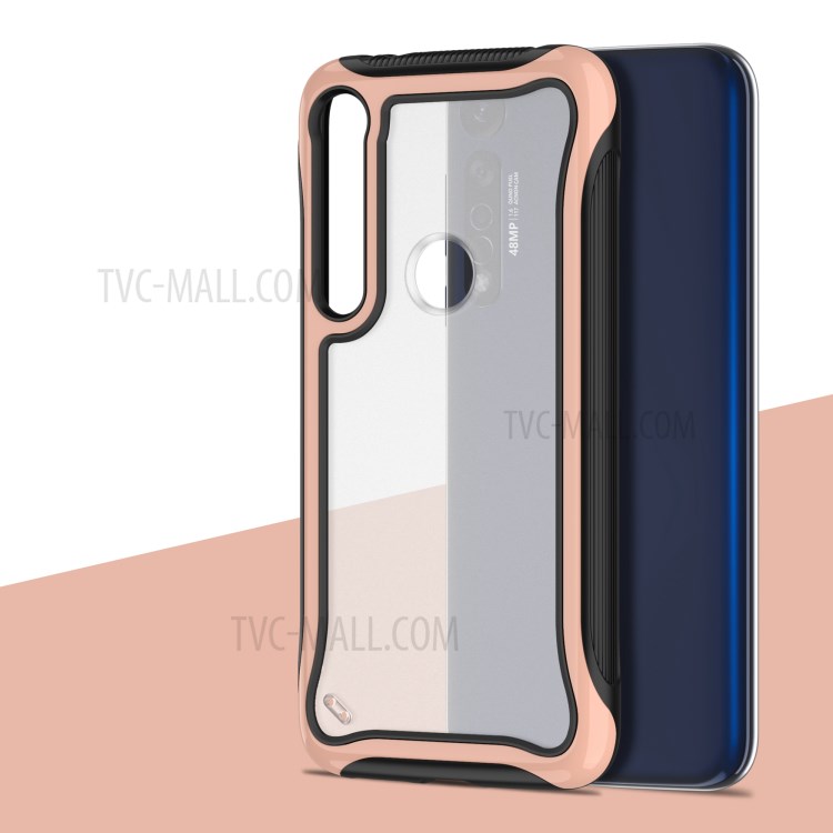 PC + TPU Shell Phone Case for Motorola Moto G8 Plus - Rose Gold-1