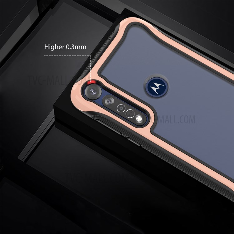 PC + TPU Shell Phone Case for Motorola Moto G8 Plus - Rose Gold-4