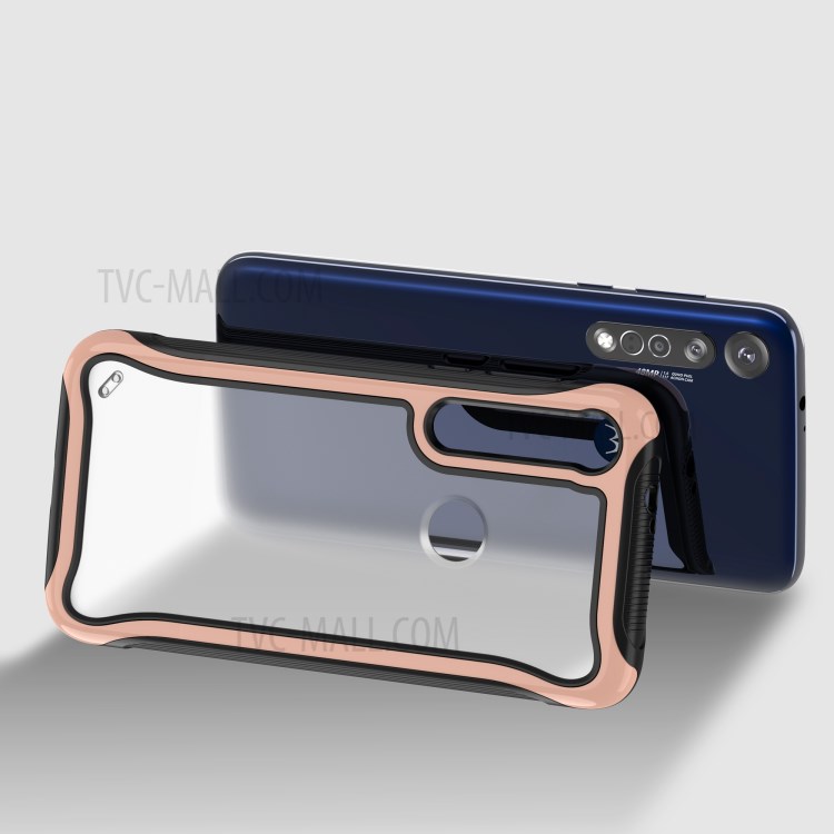 PC + TPU Shell Phone Case for Motorola Moto G8 Plus - Rose Gold-7