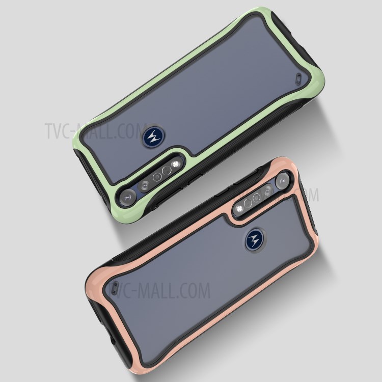 PC + TPU Shell Phone Case for Motorola Moto G8 Plus - Rose Gold-8
