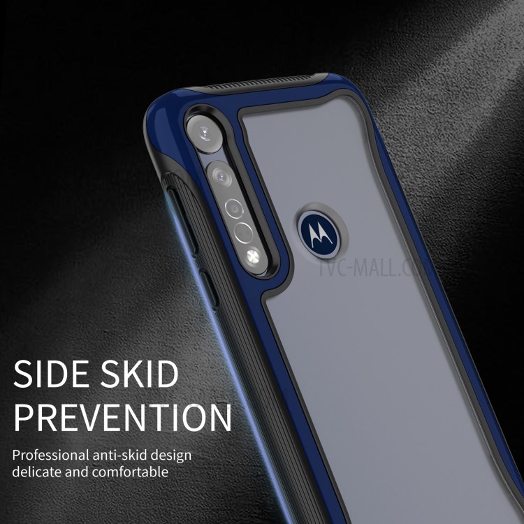 PC + TPU Shell Phone Case for Motorola Moto G8 Plus - Dark Blue-3
