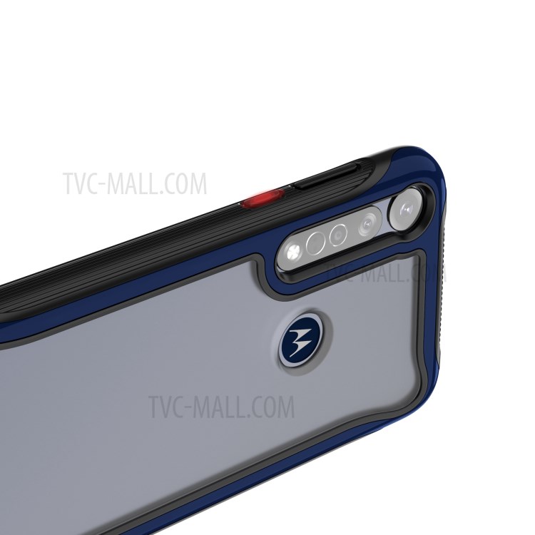 PC + TPU Shell Phone Case for Motorola Moto G8 Plus - Dark Blue-5