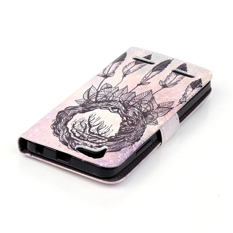 Embossed Leather Stand Cover for Lenovo Vibe K5 Plus / Vibe K5 - Dream Catcher-5