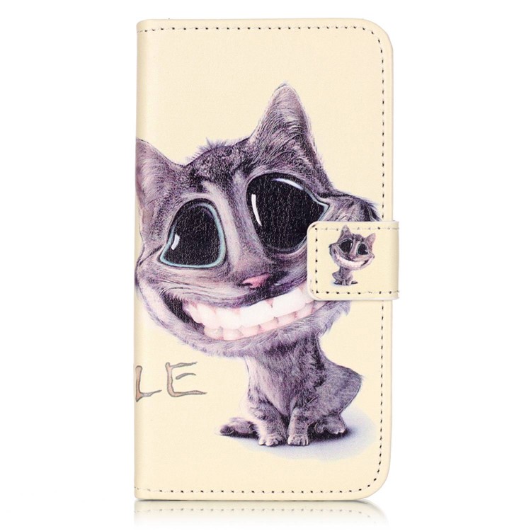 Embossed Leather Flip Case for Lenovo Vibe K5 Plus / Vibe K5 - Lovely Cat-1