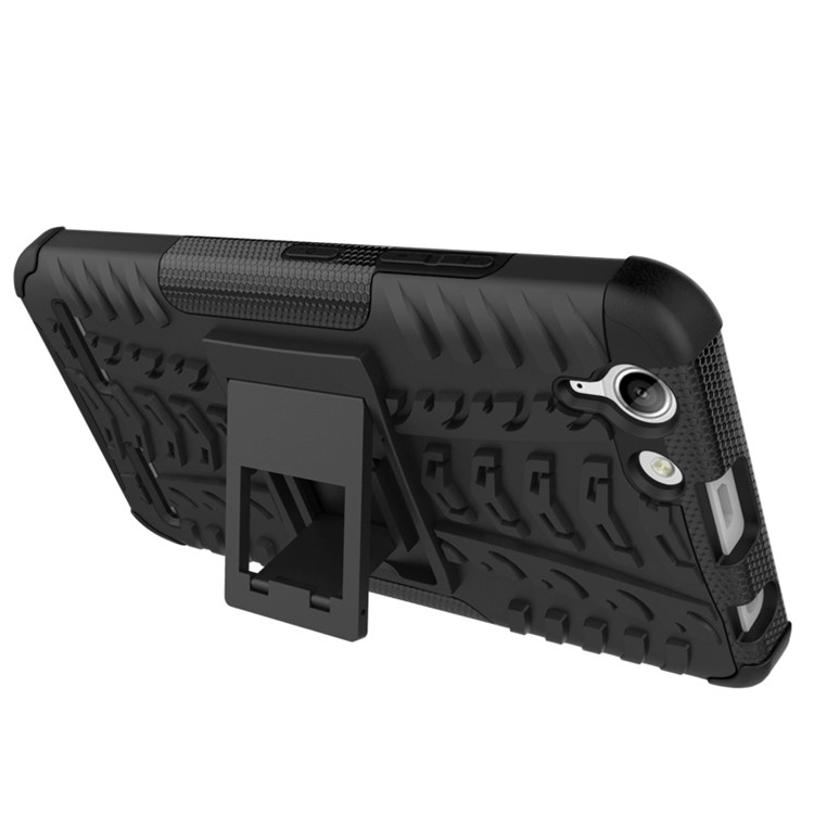 Solid PC + TPU Hybrid Case with Kickstand for Lenovo Vibe K5 Plus / Vibe K5 - Black-4