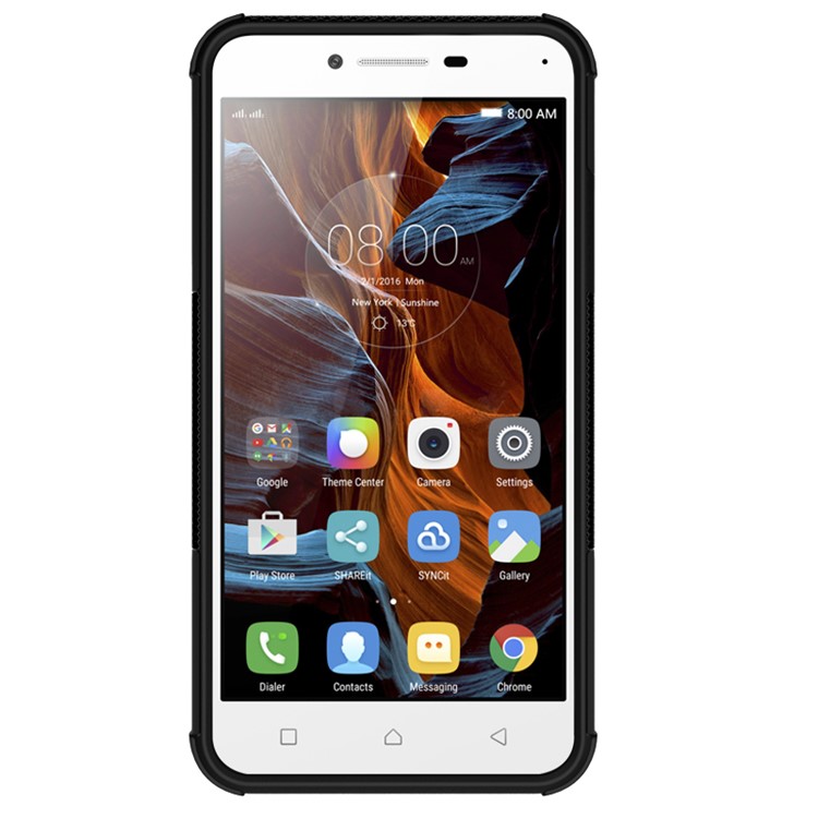 Solid PC + TPU Hybrid Case with Kickstand for Lenovo Vibe K5 Plus / Vibe K5 - Black-8