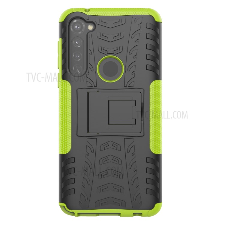 Anti-slip PC + TPU Cover with Kickstand for Motorola Moto G Stylus / G Pro - Green-3