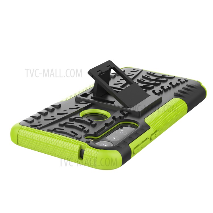 Anti-slip PC + TPU Cover with Kickstand for Motorola Moto G Stylus / G Pro - Green-7