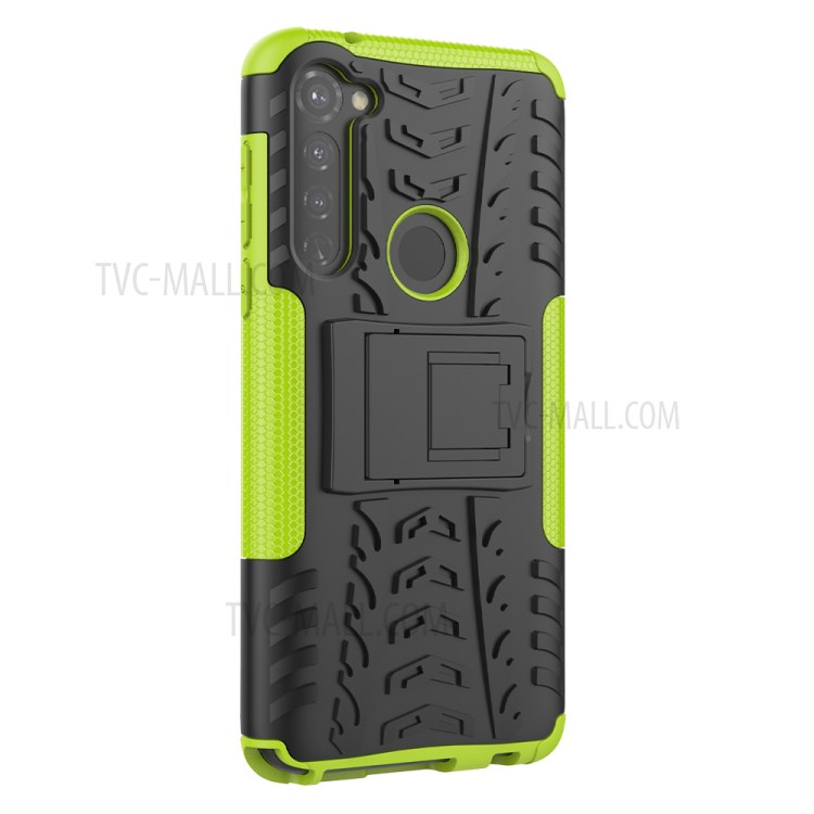Anti-slip PC + TPU Cover with Kickstand for Motorola Moto G Stylus / G Pro - Green-8