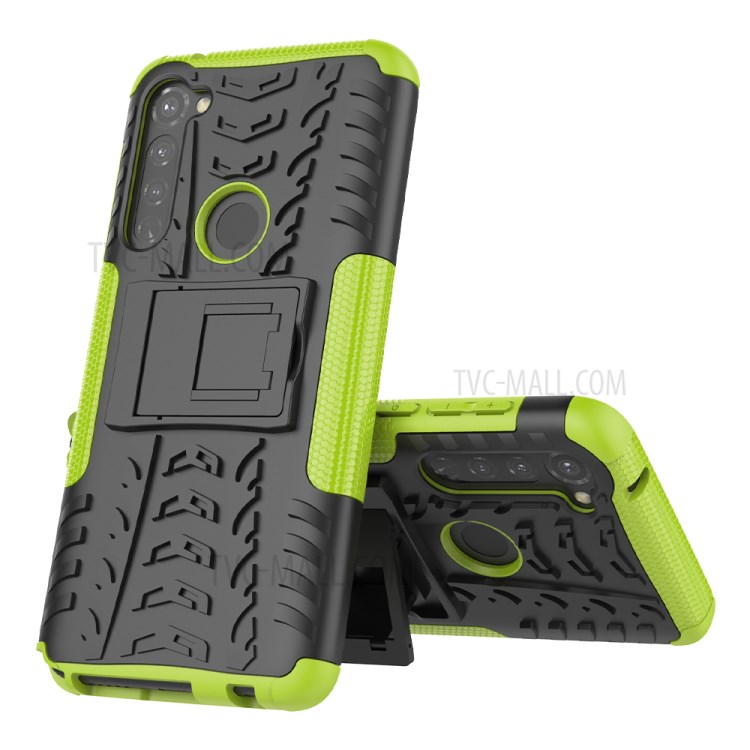 Anti-slip PC + TPU Cover with Kickstand for Motorola Moto G Stylus / G Pro - Green-9