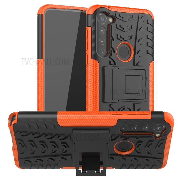 Anti-slip PC + TPU Cover with Kickstand for Motorola Moto G Stylus / G Pro - Orange-1