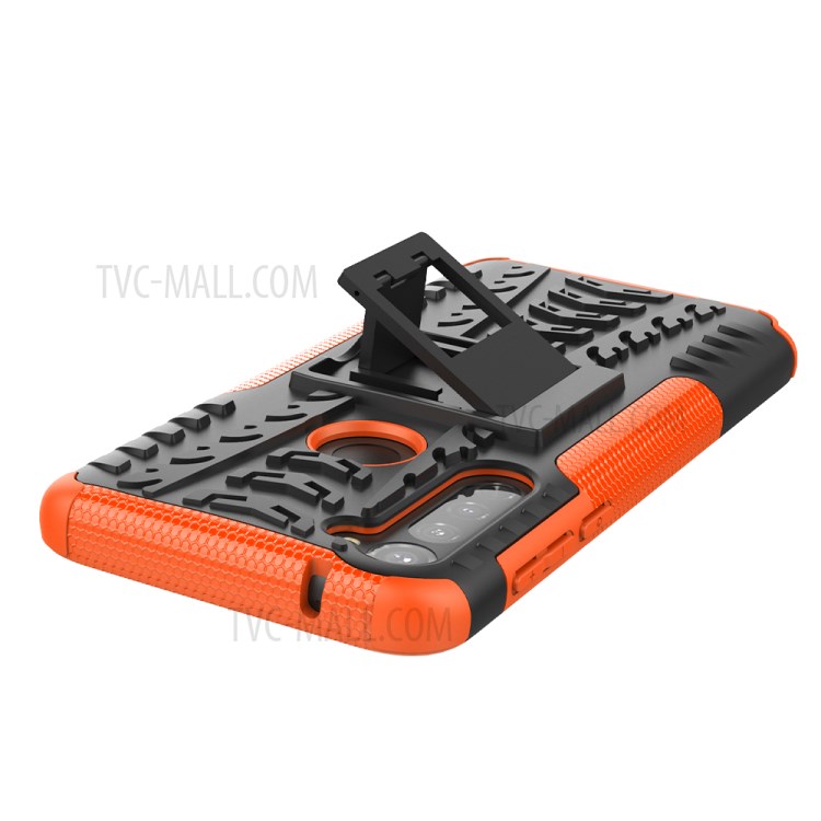 Anti-slip PC + TPU Cover with Kickstand for Motorola Moto G Stylus / G Pro - Orange-7