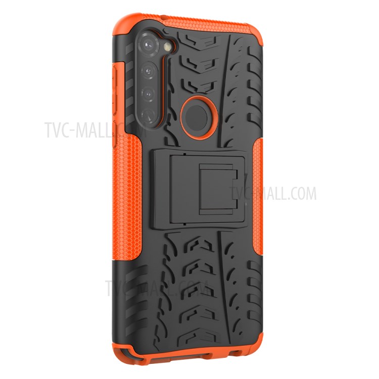 Anti-slip PC + TPU Cover with Kickstand for Motorola Moto G Stylus / G Pro - Orange-8