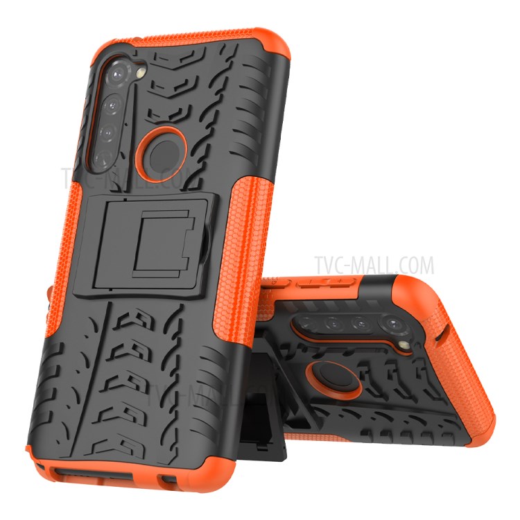 Anti-slip PC + TPU Cover with Kickstand for Motorola Moto G Stylus / G Pro - Orange-9