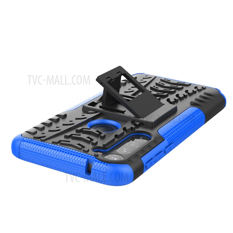 Anti-slip PC + TPU Cover with Kickstand for Motorola Moto G Stylus / G Pro - Blue-6