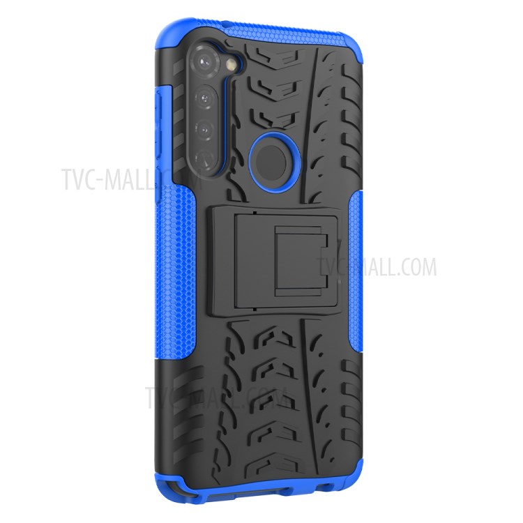 Anti-slip PC + TPU Cover with Kickstand for Motorola Moto G Stylus / G Pro - Blue-7