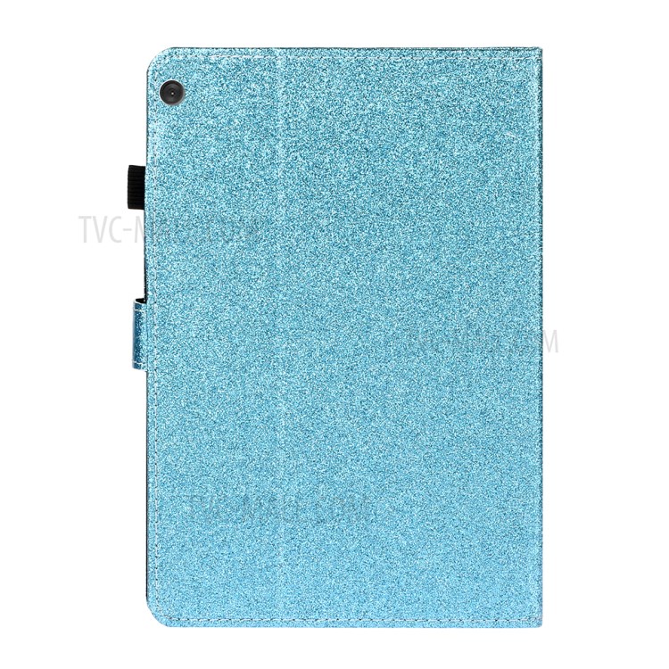 Flash Powder Leather Stand Case for Lenovo Tab M10 TB-X605F/X505 - Blue-3