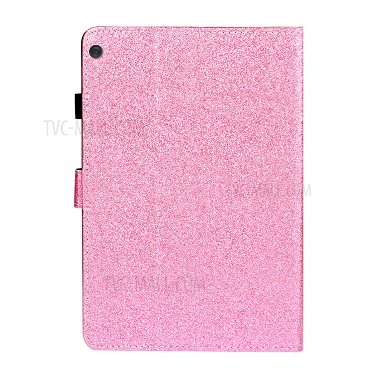 Flash Powder Leather Stand Case for Lenovo Tab M10 TB-X605F/X505 - Pink-3