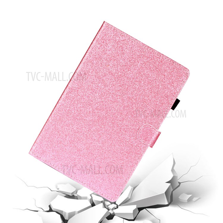 Flash Powder Leather Stand Case for Lenovo Tab M10 TB-X605F/X505 - Pink-5