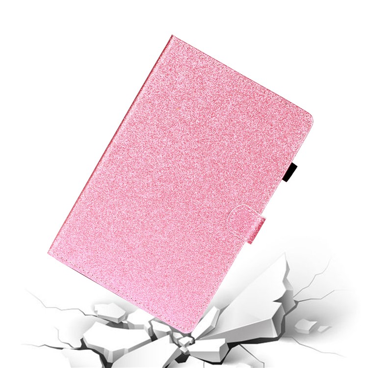 Flash Powder Smart PU Leather Tablet Stand Cover for Lenovo Tab M10 Plus TB-X606F - Pink-5