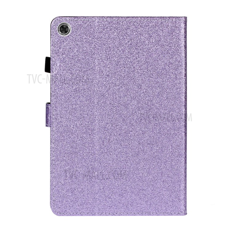 Flash Powder Smart PU Leather Tablet Stand Cover for Lenovo Tab Tab M10 TB-X605F/M10 Plus TB-X606F - Purple-4