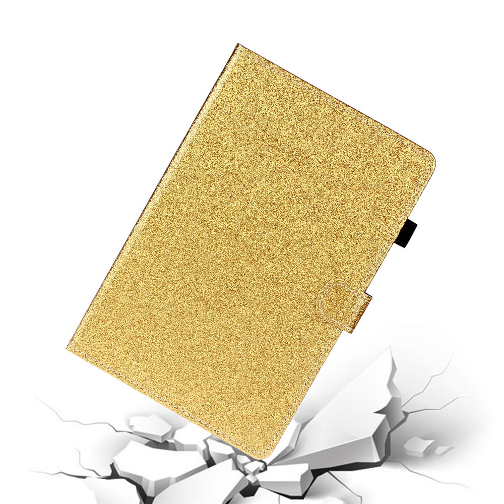 Flash Powder Smart PU Leather Tablet Stand Cover for Lenovo Tab M10 Plus TB-X606F - Yellow-5