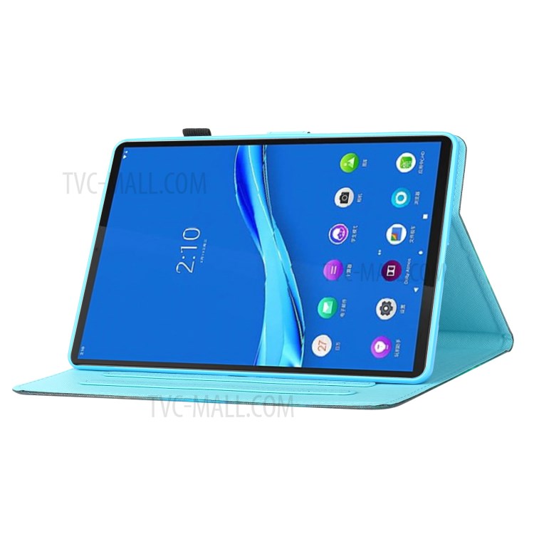 Pattern Printing Card Slots Stand Leather Protective Case for Lenovo Tab M10 TB-X605F/M10 Plus TB-X606F - Owl-5