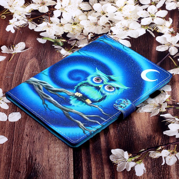 Pattern Printing Card Slots Stand Leather Protective Case for Lenovo Tab M10 TB-X605F/M10 Plus TB-X606F - Owl-7
