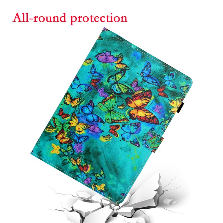Pattern Printing Card Slots Stand Leather Case for Lenovo Tab M10 TB-X605F/M10 Plus TB-X606F - Butterflies-4