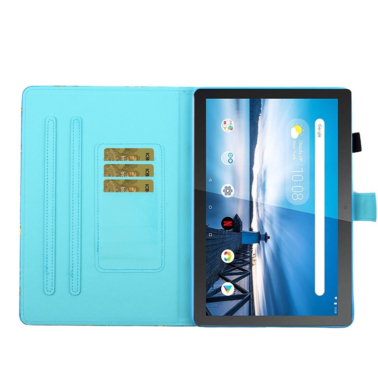 Pattern Printing Card Slots Stand Leather Case for Lenovo Tab M10 TB-X605F/M10 Plus TB-X606F - Cat-6