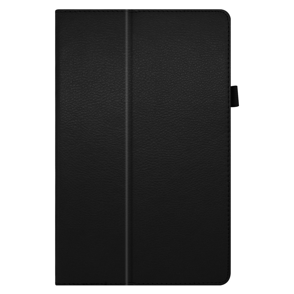 Litchi Texture Leather Stand Protection Cover for Lenovo Tab M10 Plus TB-X606F - Black-7