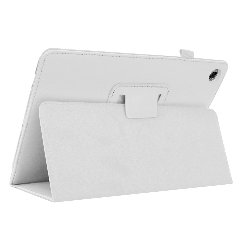 Litchi Texture Leather Stand Protection Cover for Lenovo Tab M10 Plus TB-X606F - White-4