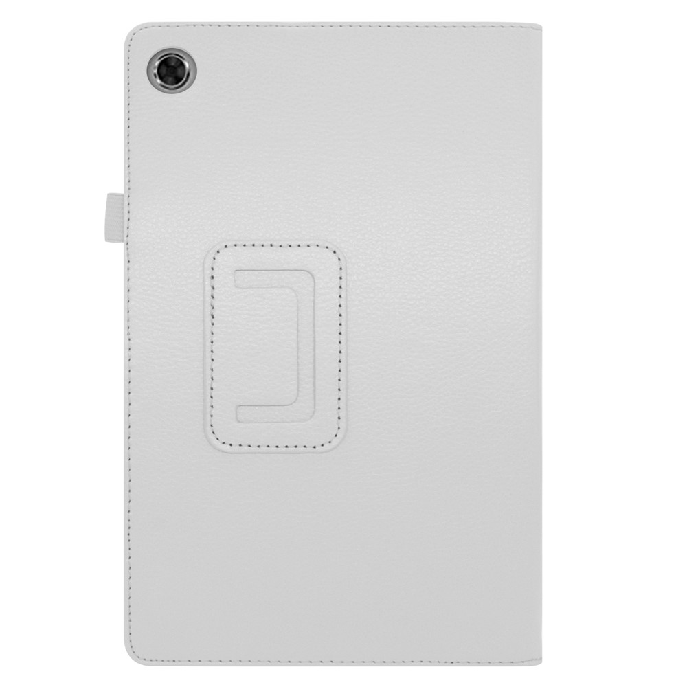 Litchi Texture Leather Stand Protection Cover for Lenovo Tab M10 Plus TB-X606F - White-6