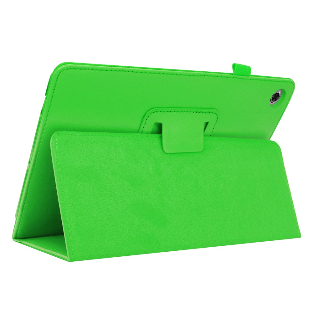 Litchi Texture Leather Stand Protection Cover for Lenovo Tab M10 Plus TB-X606F - Green-4