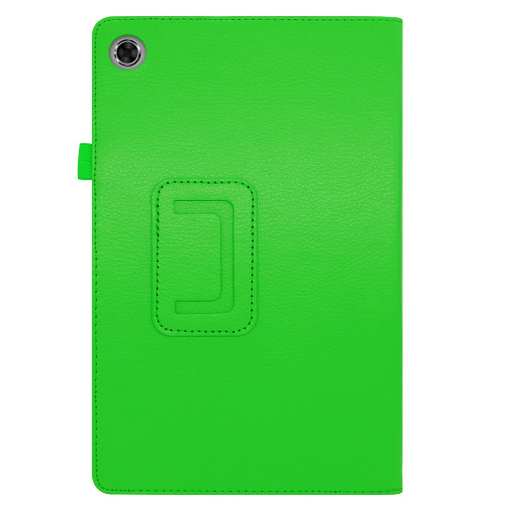 Litchi Texture Leather Stand Protection Cover for Lenovo Tab M10 Plus TB-X606F - Green-6