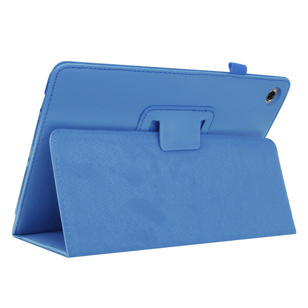 Litchi Texture Leather Stand Protection Cover for Lenovo Tab M10 Plus TB-X606F - Baby Blue-4