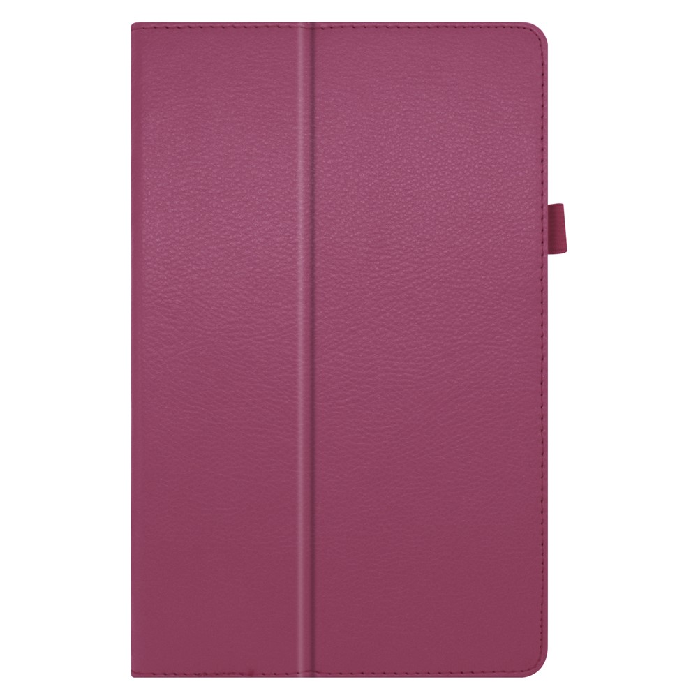 Litchi Texture Leather Stand Protection Cover for Lenovo Tab M10 Plus TB-X606F - Purple-7