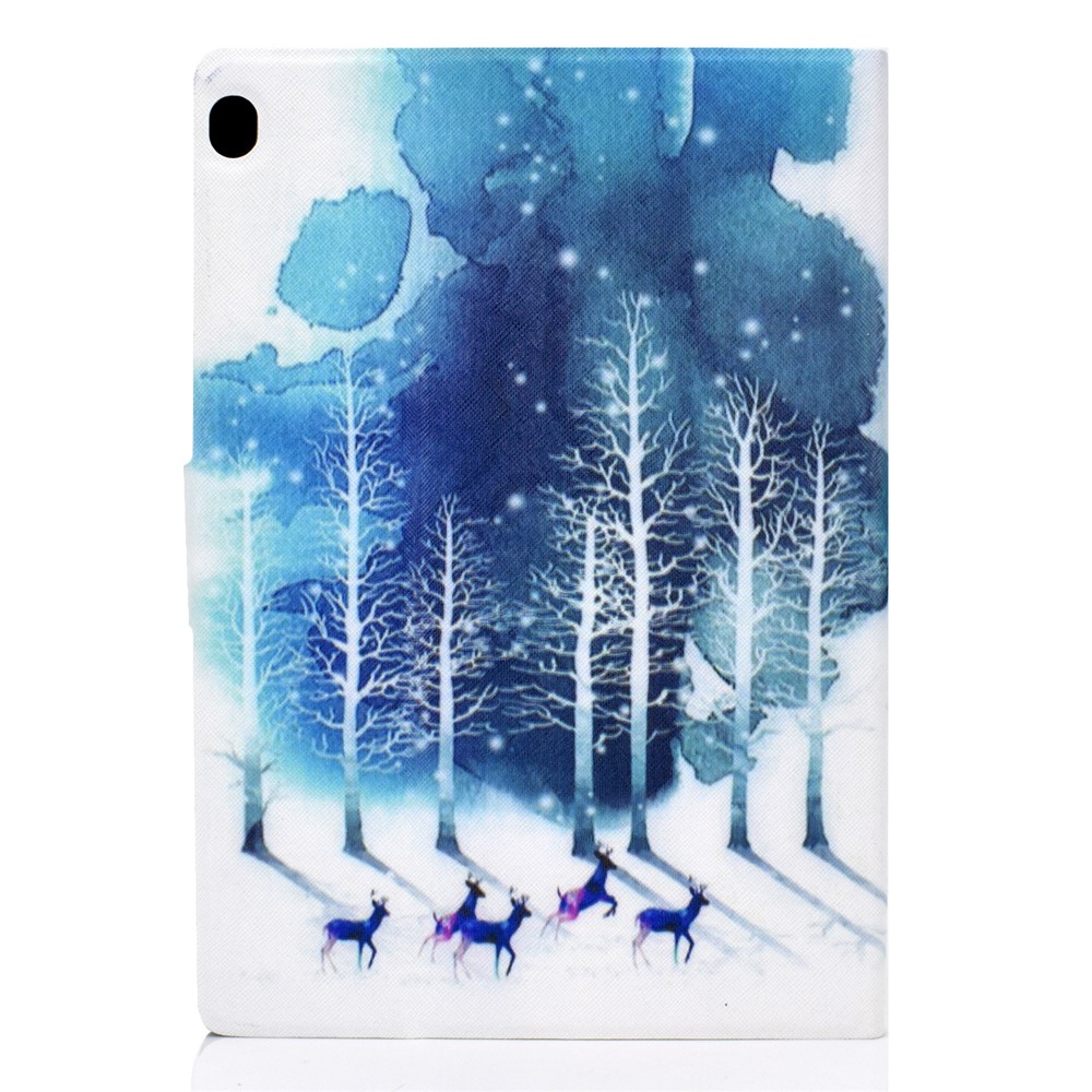 Pattern Printing Leather Stand Tablet Cover for Lenovo Tab M10 TB-X605F - Forest and Elk-5