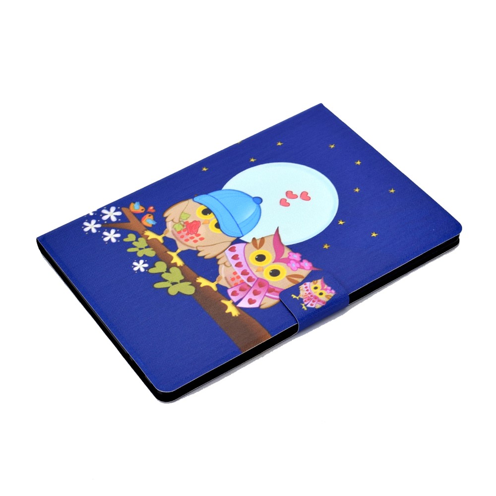 Pattern Printing Leather Stand Tablet Cover for Lenovo Tab M10 TB-X605F - Couple Owls-7