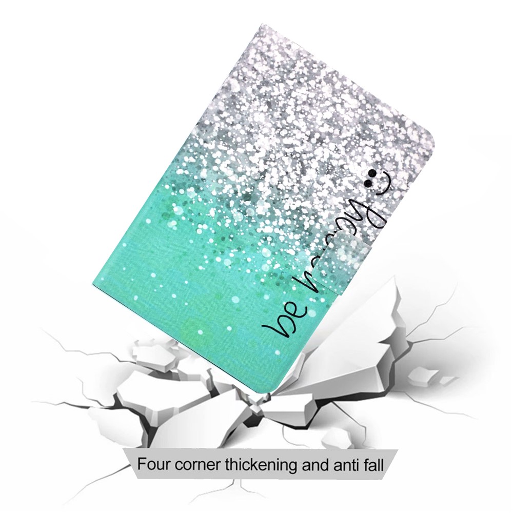 Pattern Printing Leather Stand Tablet Cover for Lenovo Tab M10 TB-X605F - Be Happy-2