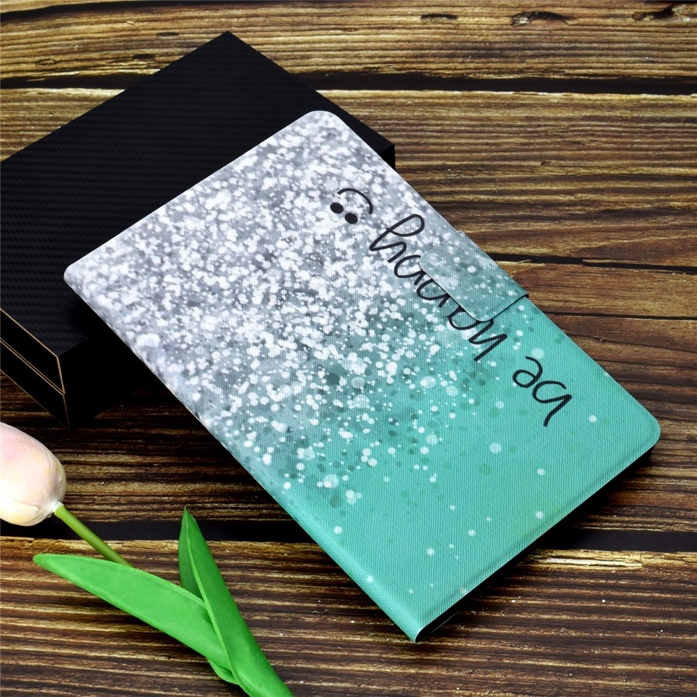 Pattern Printing Leather Stand Tablet Cover for Lenovo Tab M10 TB-X605F - Be Happy-3