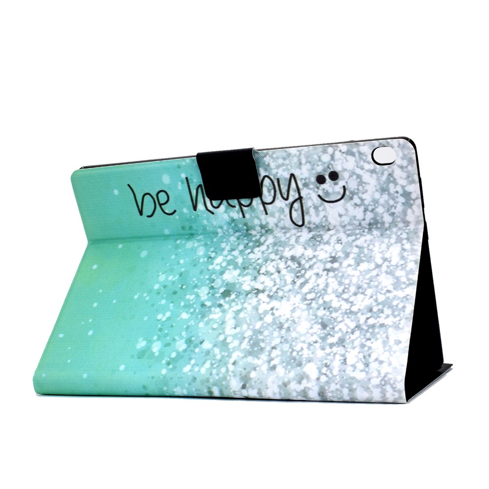 Pattern Printing Leather Stand Tablet Cover for Lenovo Tab M10 TB-X605F - Be Happy-6