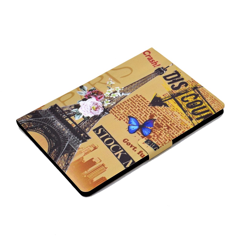 Pattern Printing Leather Stand Tablet Cover for Lenovo Tab M10 TB-X605F - Eiffel Tower-7