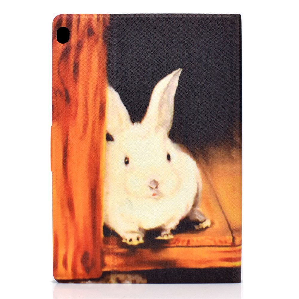 Pattern Printing Leather Stand Tablet Cover for Lenovo Tab M10 TB-X605F - Rabbit-5