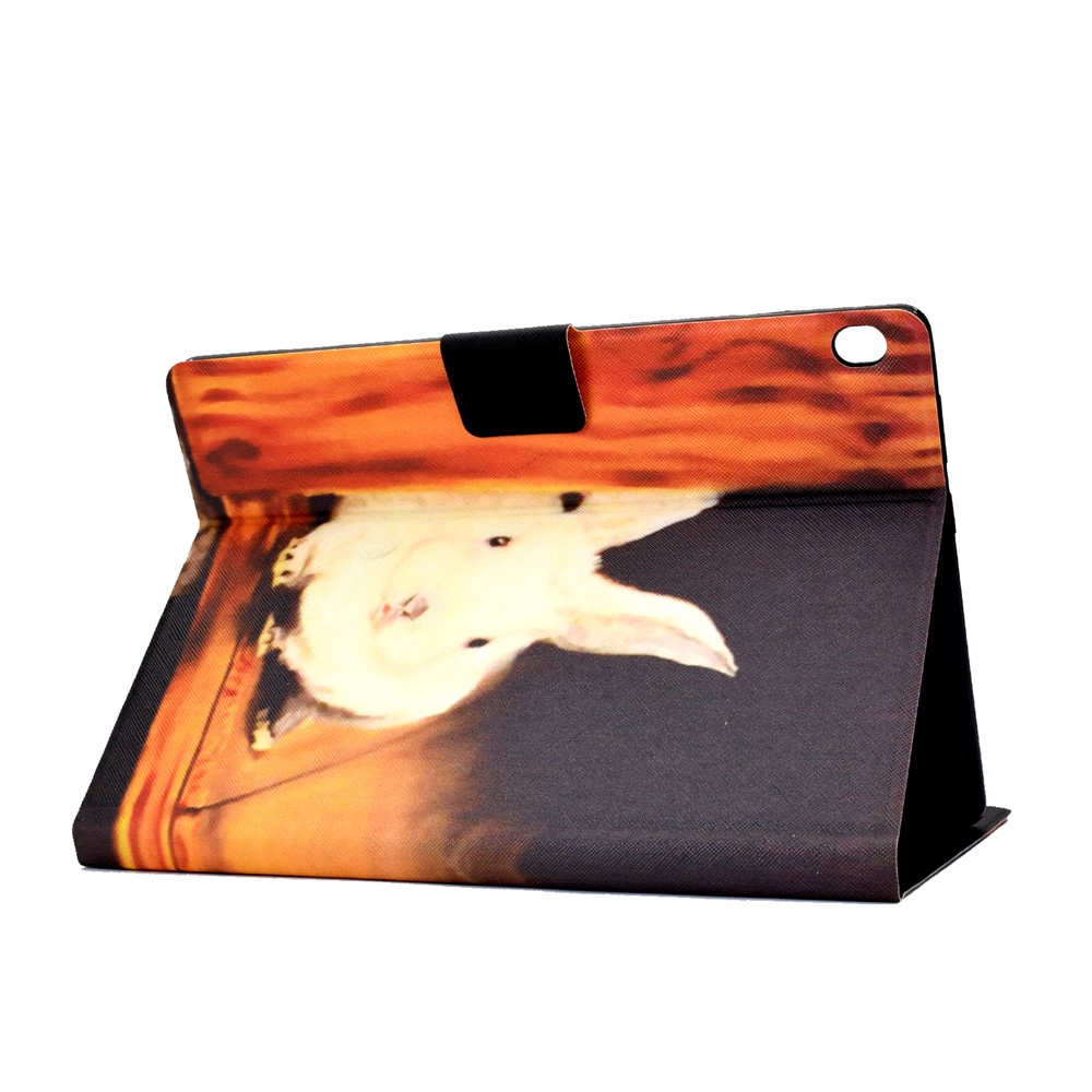 Pattern Printing Leather Stand Tablet Cover for Lenovo Tab M10 TB-X605F - Rabbit-6