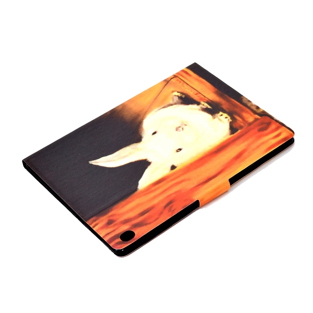 Pattern Printing Leather Stand Tablet Cover for Lenovo Tab M10 TB-X605F - Rabbit-8