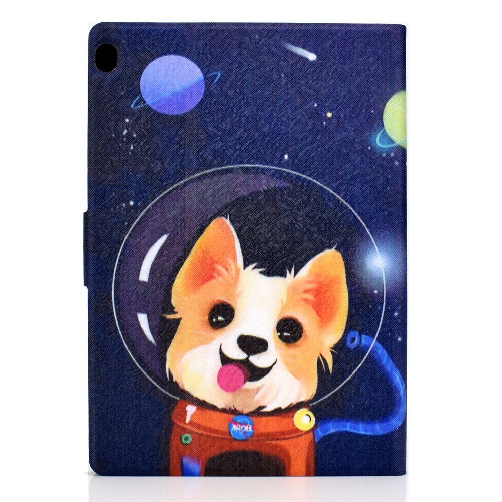 Pattern Printing Leather Stand Tablet Cover for Lenovo Tab M10 TB-X605F - Aerospace Dog-3