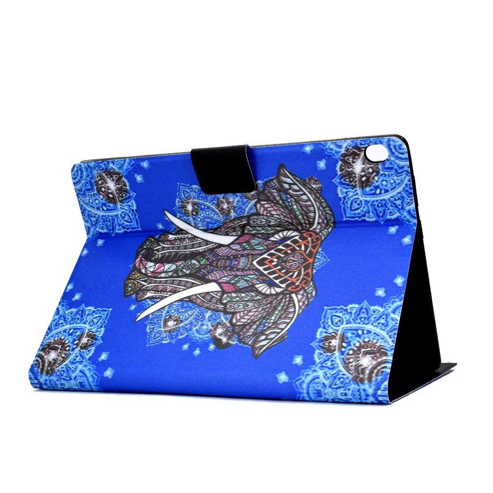 Pattern Printing Leather Stand Tablet Cover for Lenovo Tab M10 TB-X605F - Elephant-4