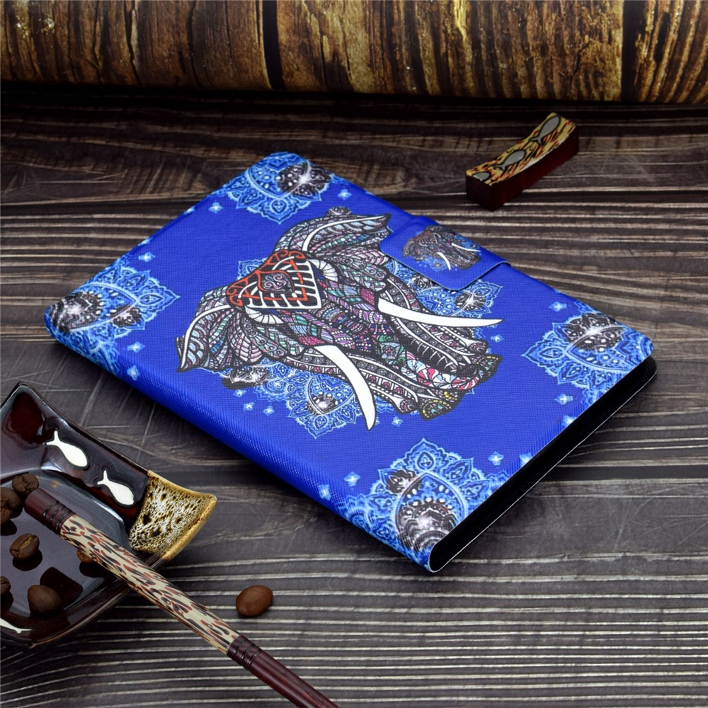 Pattern Printing Leather Stand Tablet Cover for Lenovo Tab M10 TB-X605F - Elephant-7