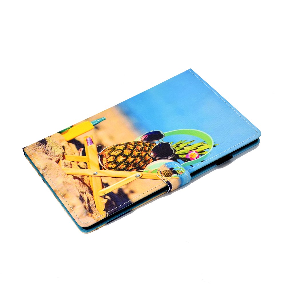Pattern Printing Stand Card Holder Leather Tablet Case for Lenovo Tab M10 Plus TB-X606F - Pineapple-5